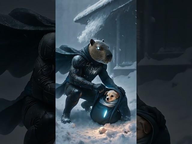 Super Capybara in Action! Blizzard Hero Saves the Day ️
