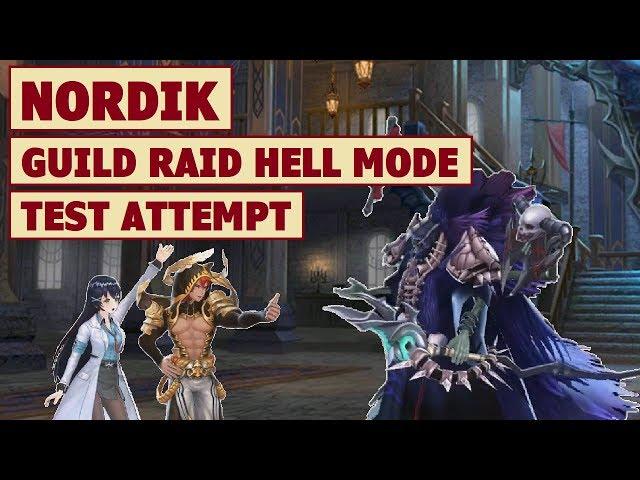 King's Raid - Guild Raid Nordik Hell Mode Showcase + Brief Guide