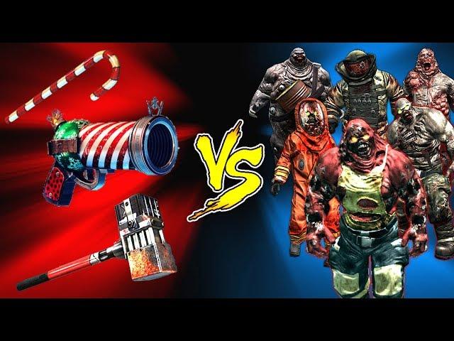 Dead Trigger 2 | All Christmas Weapons vs All Bosses - Lomelvo