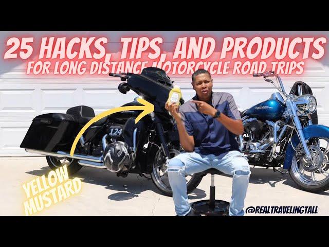 25 HACKS, TIPS, and PRODUCTS for your next long-distance trip on your Harley-Davidson Motorcycle!