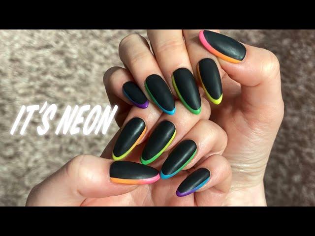 ENG) 시크하게 엣지있게 네온포인트 셀프네일ㅣSummer Neon Self Nails