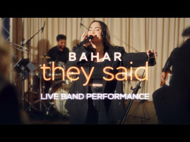 BAHAR - They Said (Live mit Band)