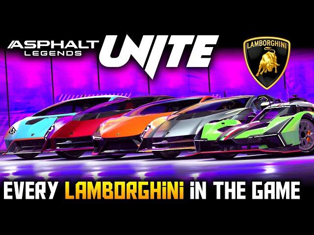 Asphalt Legends Unite: Full Lamborghini Showcase (Every Car in-game)