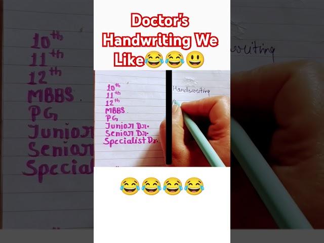 Doctor's Handwritings || Amusing Handwriting ||#shorts #viral