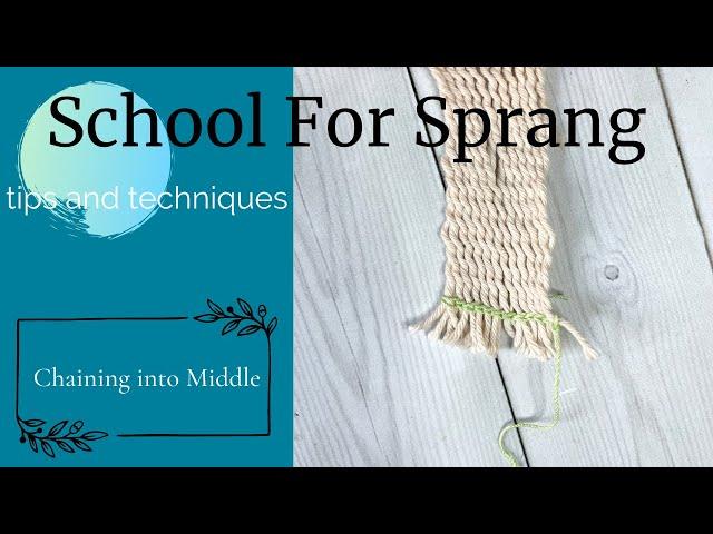 Sprang Tips and Techniques: Chaining into Middle