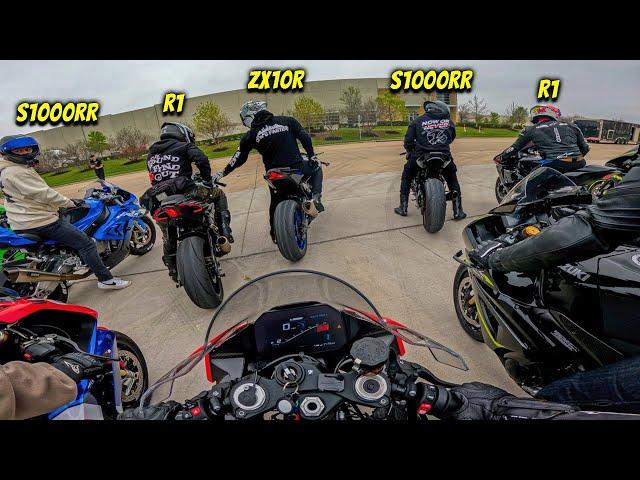 INSANE SUPERBIKES TAKEOVER DALLAS + I ALMOST CRASHED