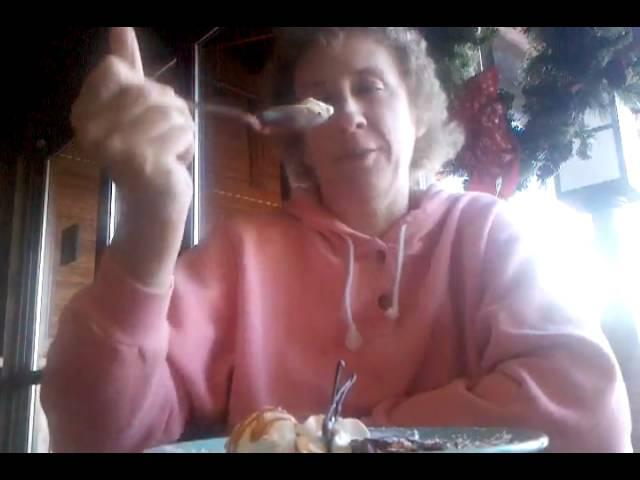 Janine eating desert at sweetwater tavern 09-12-12