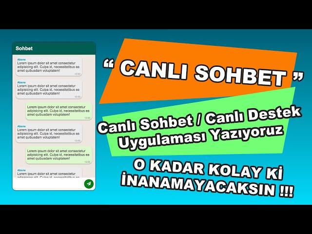 WHATSAPP gibi SOHBET UYGULAMASI - Web sitene ister sohbet ekle, istersen canlı destek olarak koy.