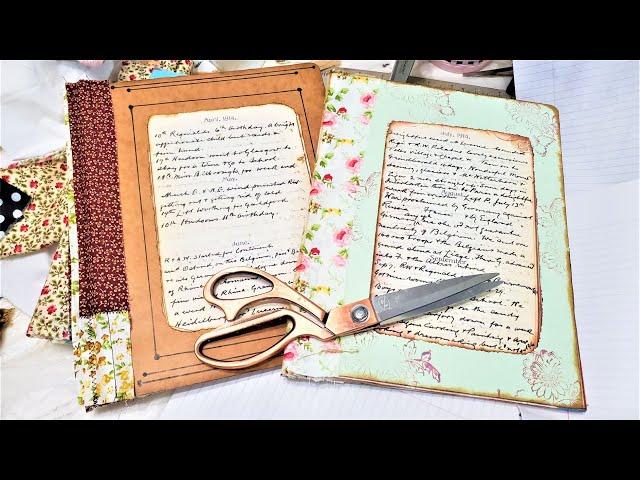 How To Make a Junk Journal with Full Size Pages! No Folding! Sew & No-Sew Way Tutorial Paper Outpost