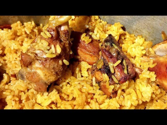 Trying own cook chicken biryani #mukbang #food