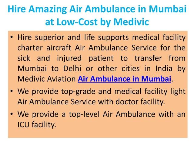 Hassle Free Air Ambulance in Chennai at Low Cost by Medivic