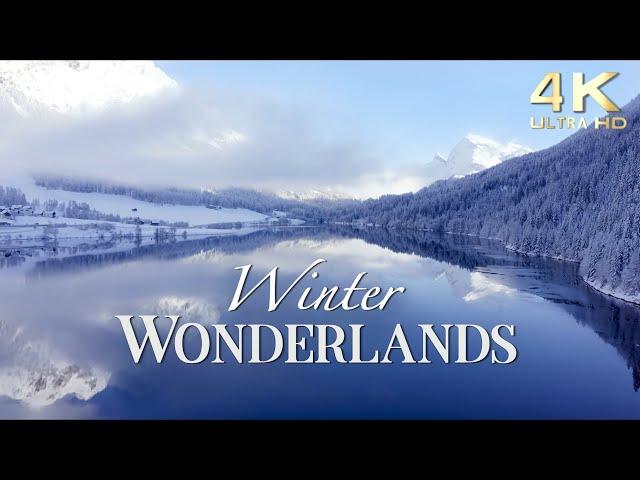 Enchanting Winter Wonderlands ️ 4K Snowy Winter Scenery with Beautiful Piano Music