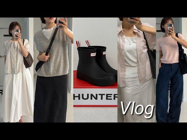 VLOG | Office worker's weekly vlog | Rainy season ️ Rain boots unboxing | I found a good latte p...