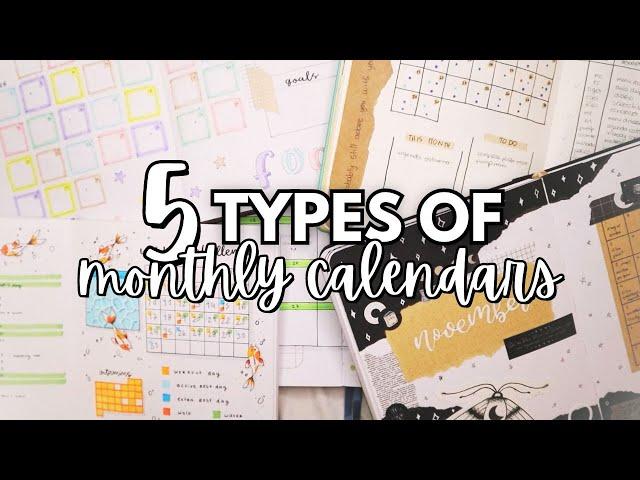 Bujo Monthly Calendar Ideas for 2024!  | BULLET JOURNAL IDEAS