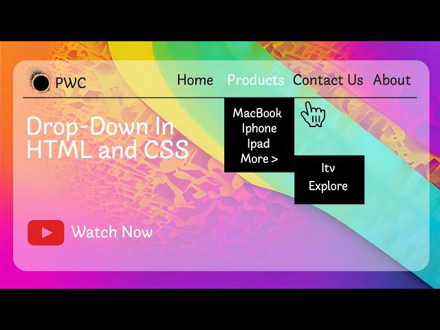 How To Make a Drop-Down Menu Using HTML and CSS | HTML Website Tutorials | Web Design