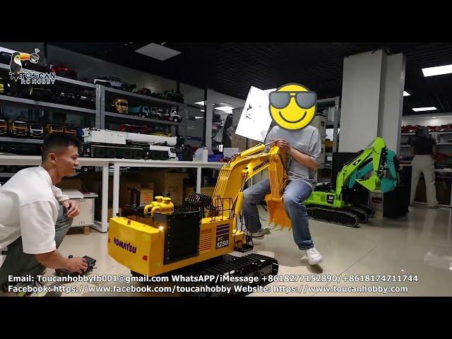 1/8 scale HUGE !! 160kg PC1250 Hydraulic RC Excavator