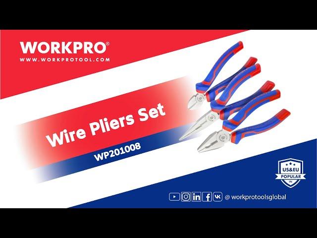 WORKPRO Wire Pliers Set | Pliers Tool Set | Double leverage, 50% labor saving! - WP201008