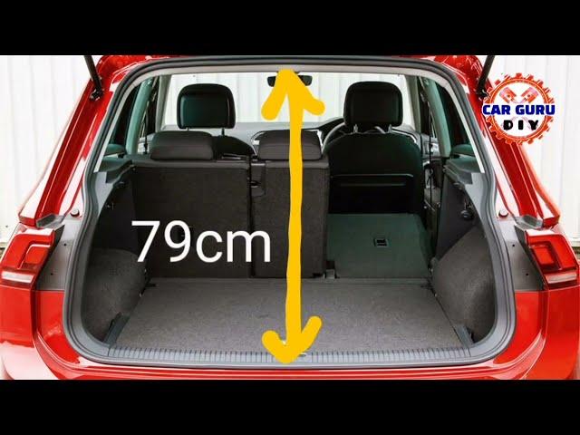 VW Tiguan boot dimensions in cm, 2016-present #CarGuruDIY