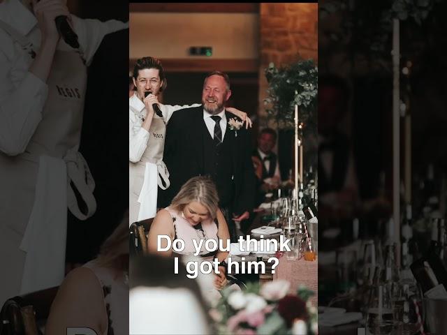 Crazy Guest reaction to the waiter at a Scottish wedding!!