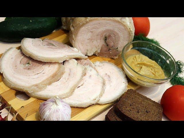 Свиной рулет из брюшины Вкуснейшая холодная закуска