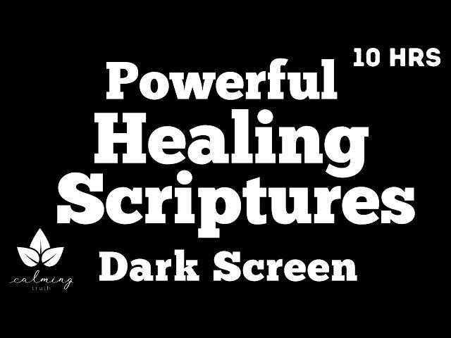 Meditate on God's Word - Dark Screen Healing Scriptures- Bible Verses For Sleep - Female Voice