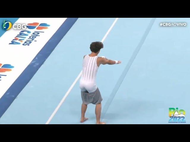 Gymnast's Clothes fall off during Floor exercise