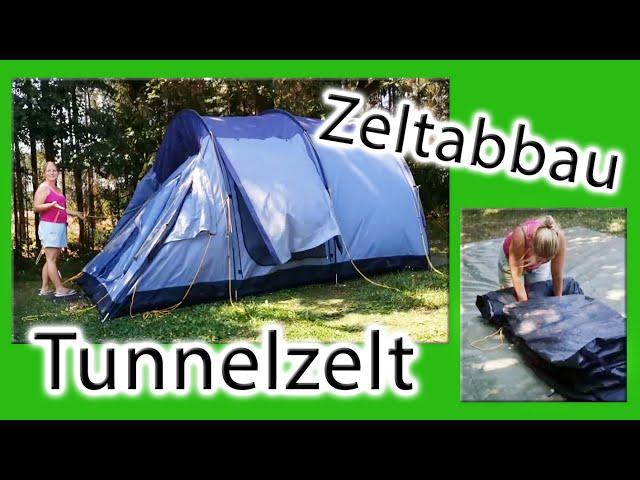 Zeltabbau | 4 Personen Tunnelzelt | Abbauroutine | Tutorial