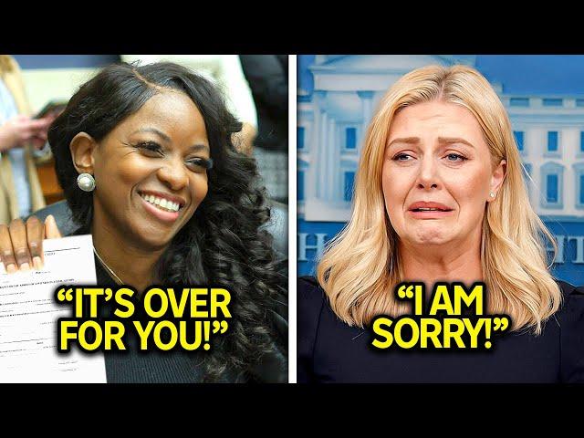 Karoline Leavitt CANCELED After Shocking Comments About Jasmine Crockett on Live TV