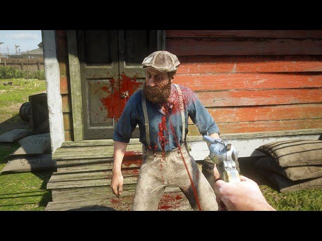 Red Dead Redemption 2 PC 60FPS - First Person Brutal Gameplay Vol.80 (Euphoria Ragdolls)