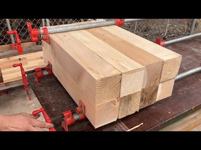 Creating a Robust and Functional Furniture Ensemble from Pallet Wood. Woodworking Skill