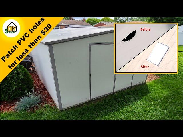 How to repair holes in a PVC Vinyl Shed