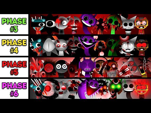 Phase 3 VS Phase 4 VS Phase 5 VS Phase 6 Incredibox Sprunki Mix