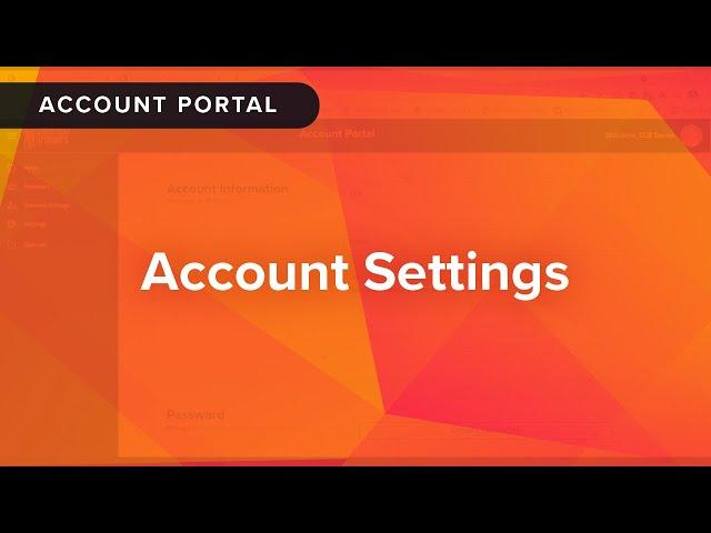 ELB Learning Account Portal - Account Settings