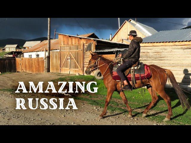 How ordinary people live in Russia. Mountain villages. Altai region.