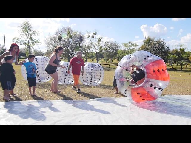 Knockerball Bubble Soccer on a Slip and Slide