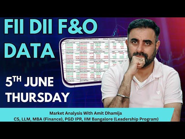 EXPIRY SPECIAL || FII F&O Data || Nifty Banknifty Prediction for Tomorrow Thursday 5th June 2025