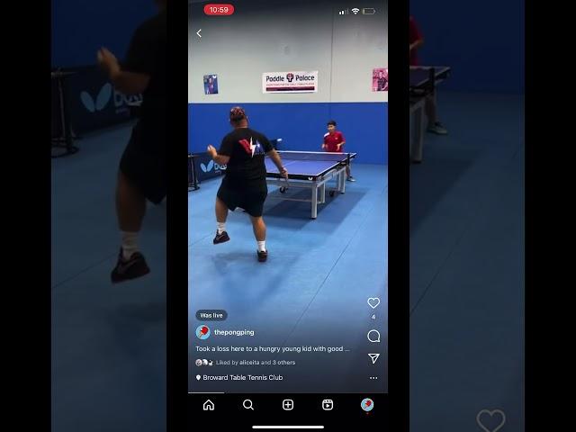 Watch this defensive point won by me!  #TableTennis #DefenseWinsGames #EpicPoint #backspin