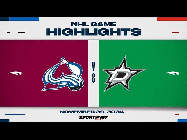 NHL Highlights | Avalanche vs. Stars - November 29, 2024