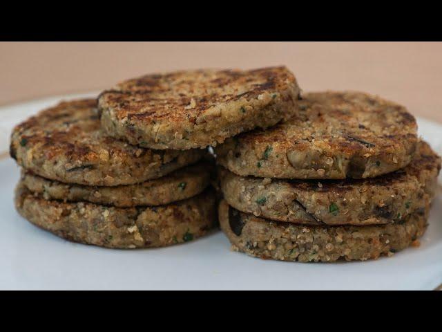 Eggplant burgers, no meat but they are more delicious than meat! Without oven and without frying