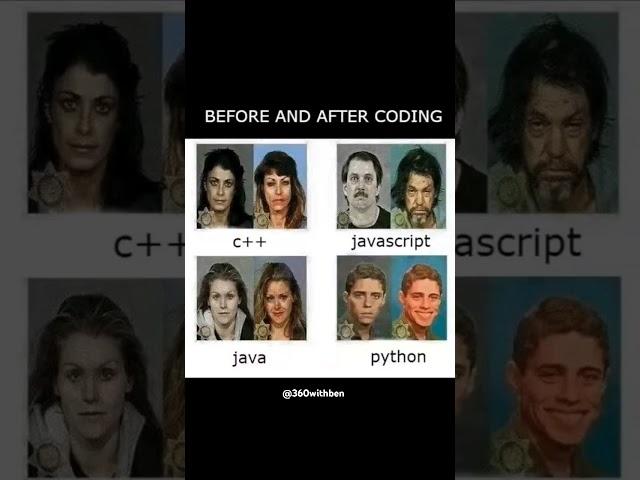 BEFORE AND AFTER CODING!!!#programming #programmingmemes #coding #viral #shorts