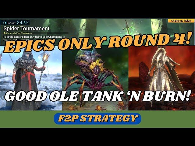 My F2P Strategy for the Epics Only Spider Tourney! | F2P Strategy | RAID: Shadow Legends