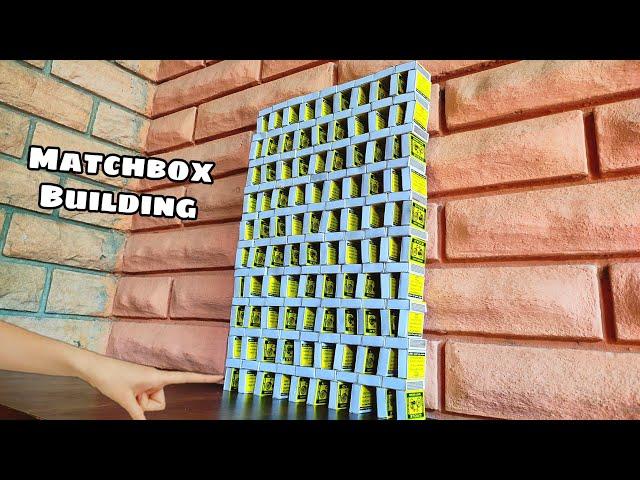 I Built The Largest MATCHBOX Domino | Amazing Dominos Chain Reaction | #Shorts