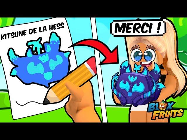 TU DESSINE UN FRUIT = JE TE LE DONNE DANS BLOX FRUITS !