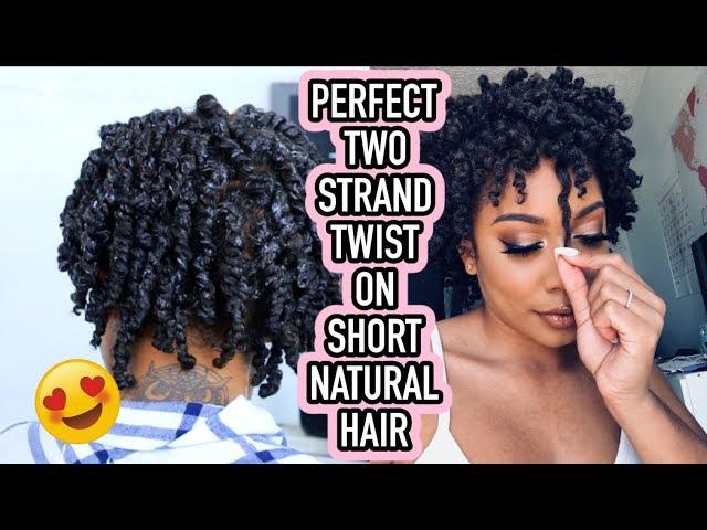 PERFECT TWO STRAND TWISTS ON SHORT NATURAL HAIR!