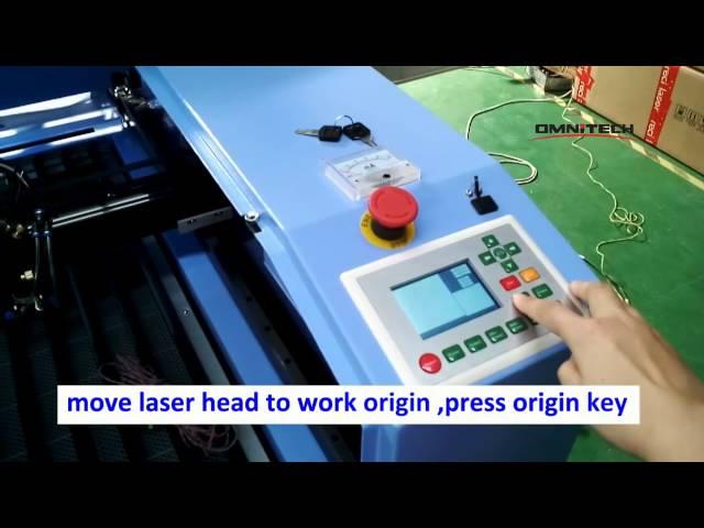 How set laser head auto move work origin postion for mass producing