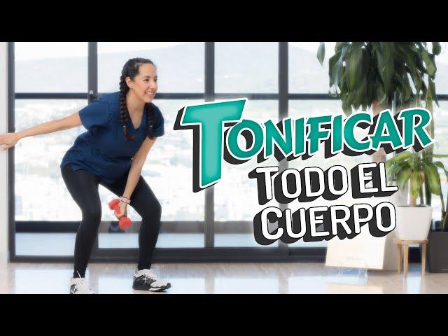 Rutina para TONIFICAR Todo el Cuerpo con Mancuernas para Mayores | Mariana Quevedo