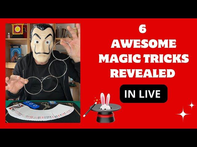 6 AWESOME MAGIC TRICKS REVEALED IN LIVE 🪄 #magic #tricks #magictricksvideos #tutorial