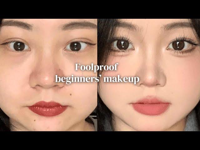 This FOOLPROOF Beginner Makeup will last you 4 YEARS of College | Step by step Tutorial by 蒲mei