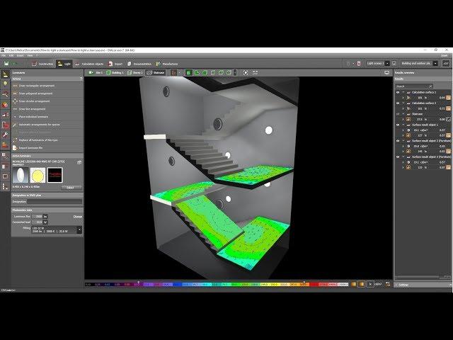 How to do lighting design calculations for Staircase