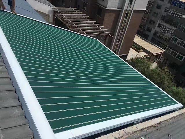 factory custom-made top motorized Skylight blind or conservatory awning over glass roof